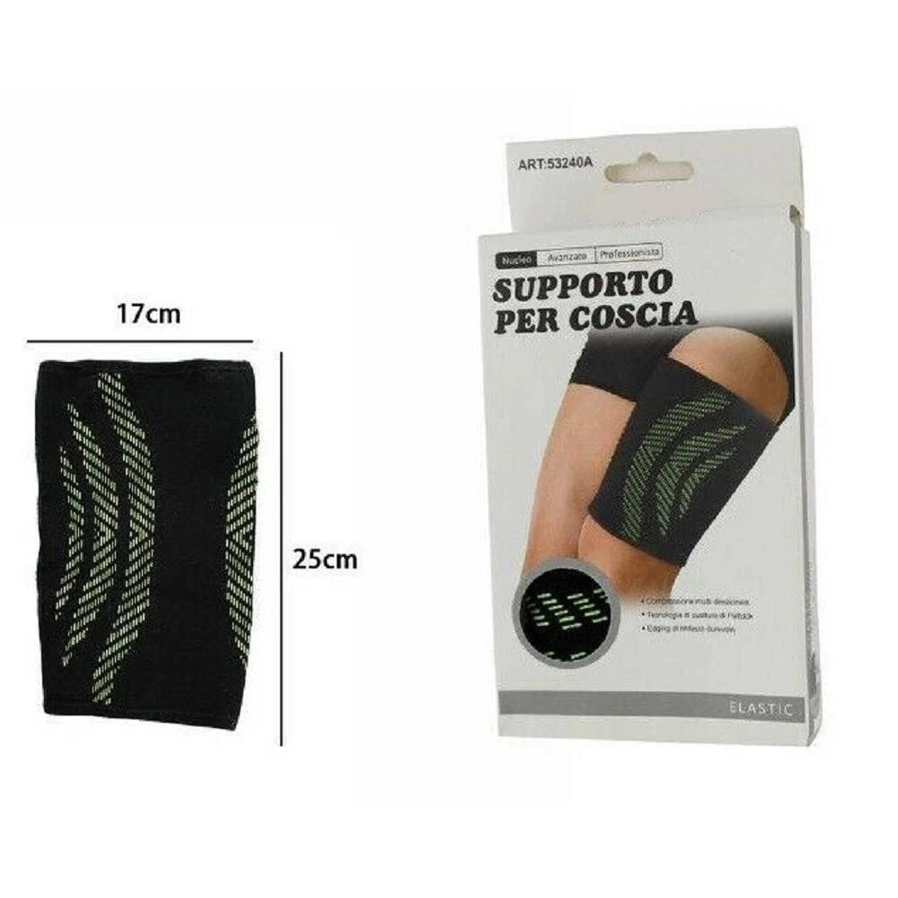 Trade Shop - Tutore Gamba Coscia Quadricipiti Fascia Elastica Ortopedica Distorsione -