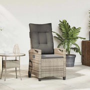 Sedia da giardino reclinabile Grigio chiaro e grigio scuro