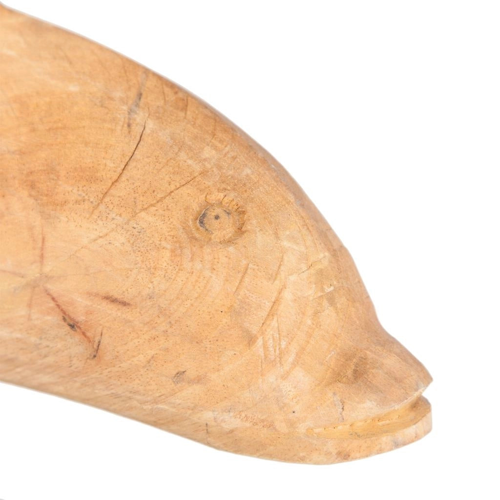 Figura delfino in legno con supporto 35x17x27h