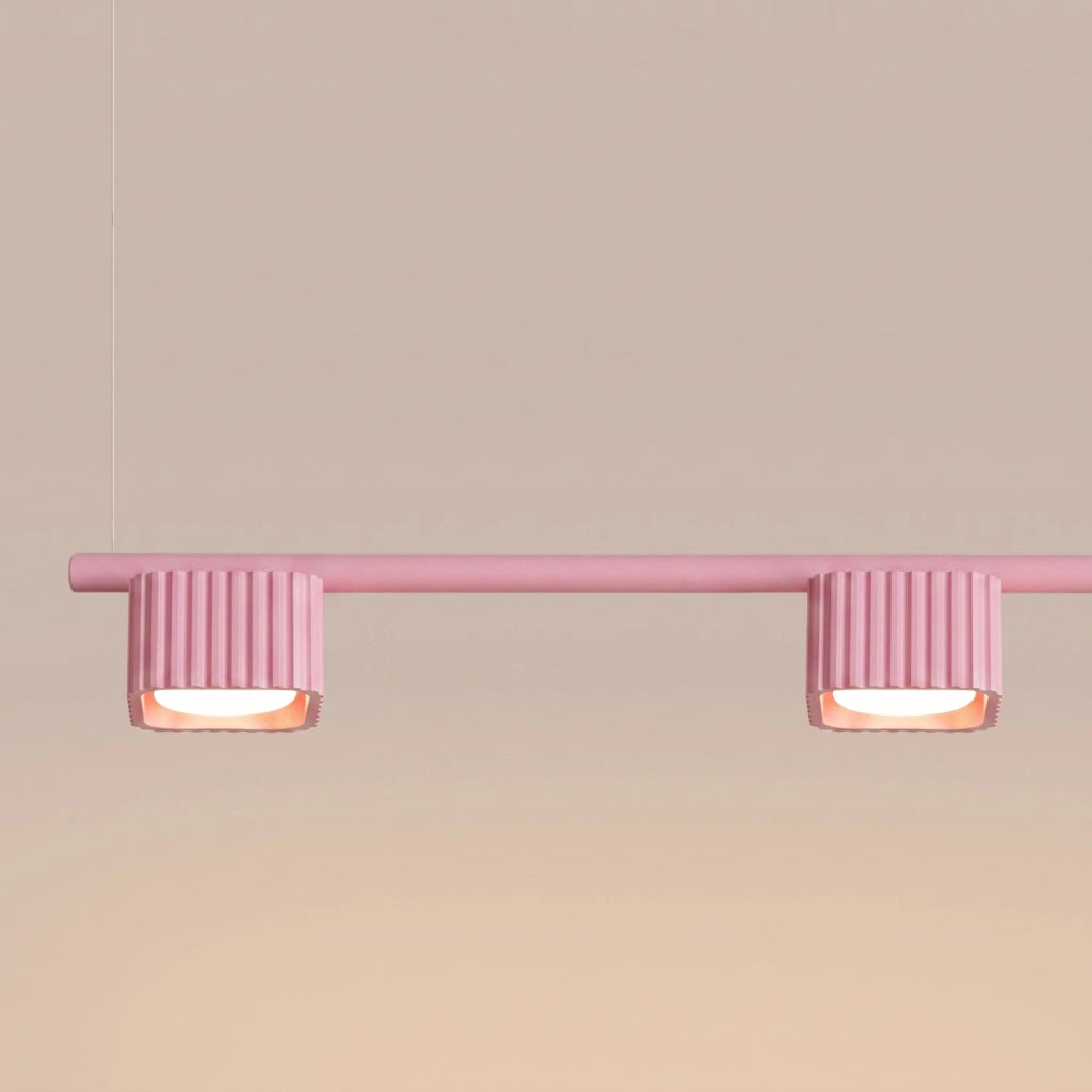 Lampadario RIFF 4 rosa Gx53