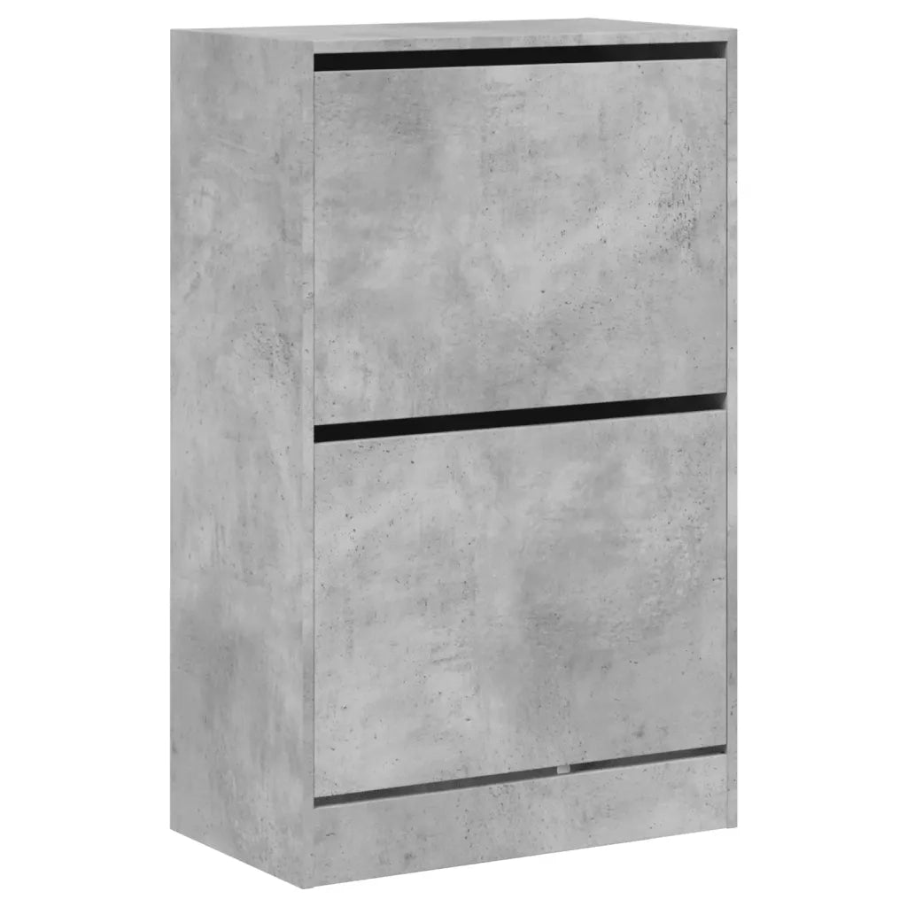 Scarpiera Grigio Cemento 60x34x96,5 cm in Legno Multistrato 839948