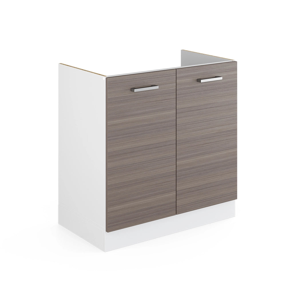 Vicco Base per lavello Grigio 80 cm con ante, senza piano di lavoro