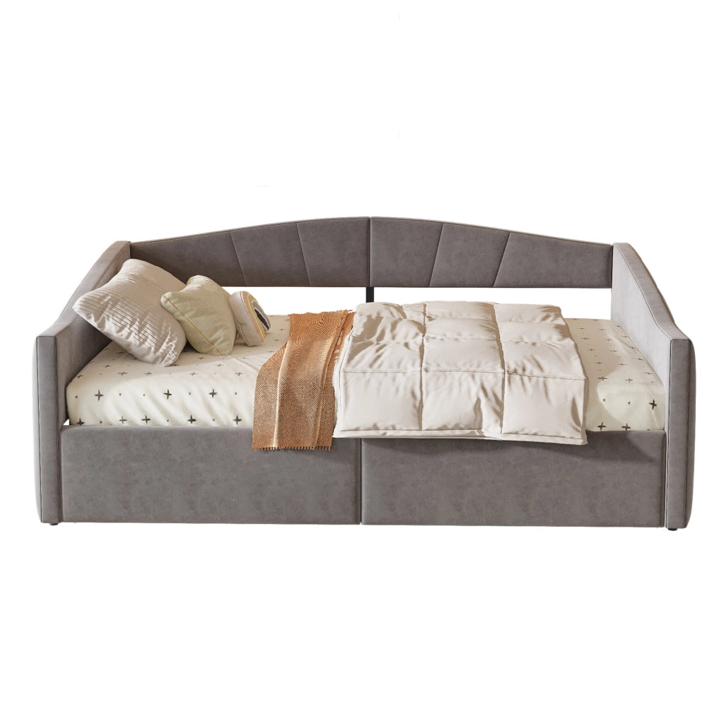 Letto imbottito 140x200 cm con contenitore idraulico e rete a doghe