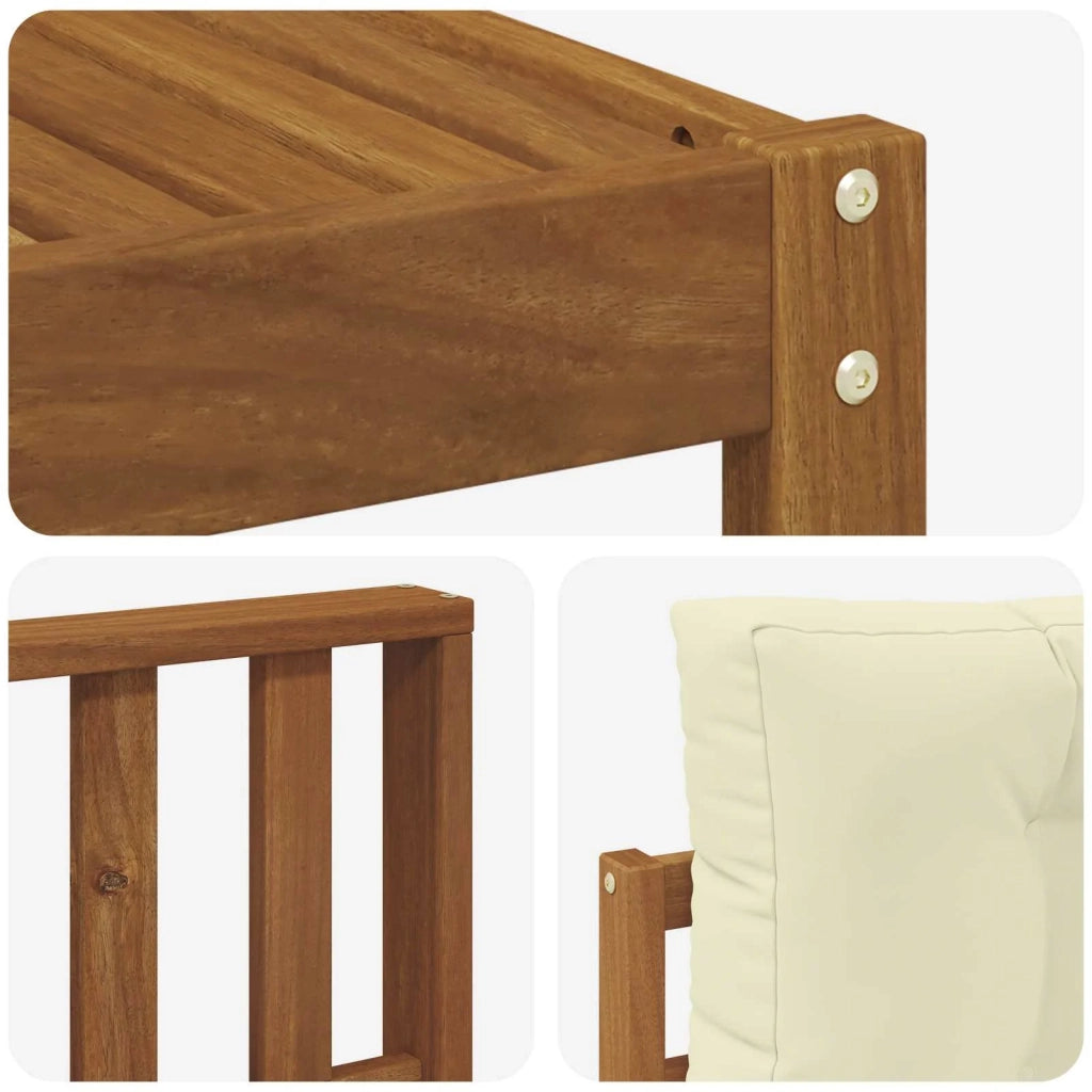 Set di divani da esterno con cuscino 9 pcs Naturale e Crema 3367363