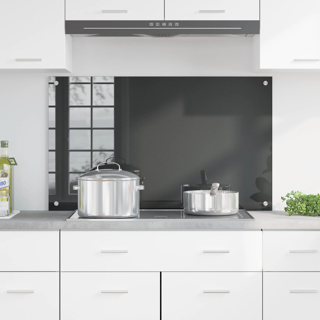Schienale da cucina  grigio scuro 100x60x0,6 cm in vetro temperato