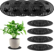 Sostegni per vasi - 10 pezzi - Nero - 30 cm - Plastica