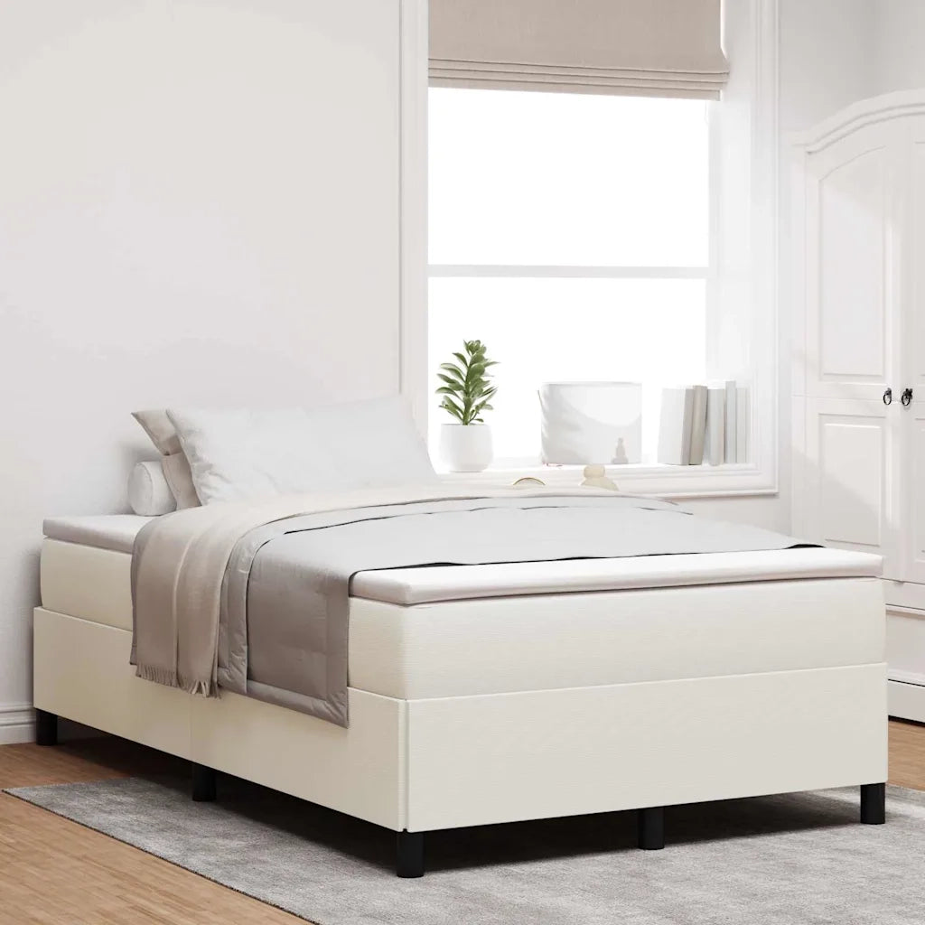 Letto a molle Crema 120 x 200 cm Tessuto in Cords 42006964