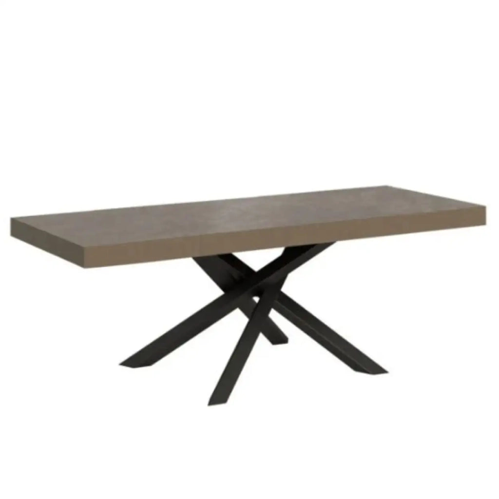 Tavolo allungabile 160/420x90 cm Volantis Premium tortora gambe antracite