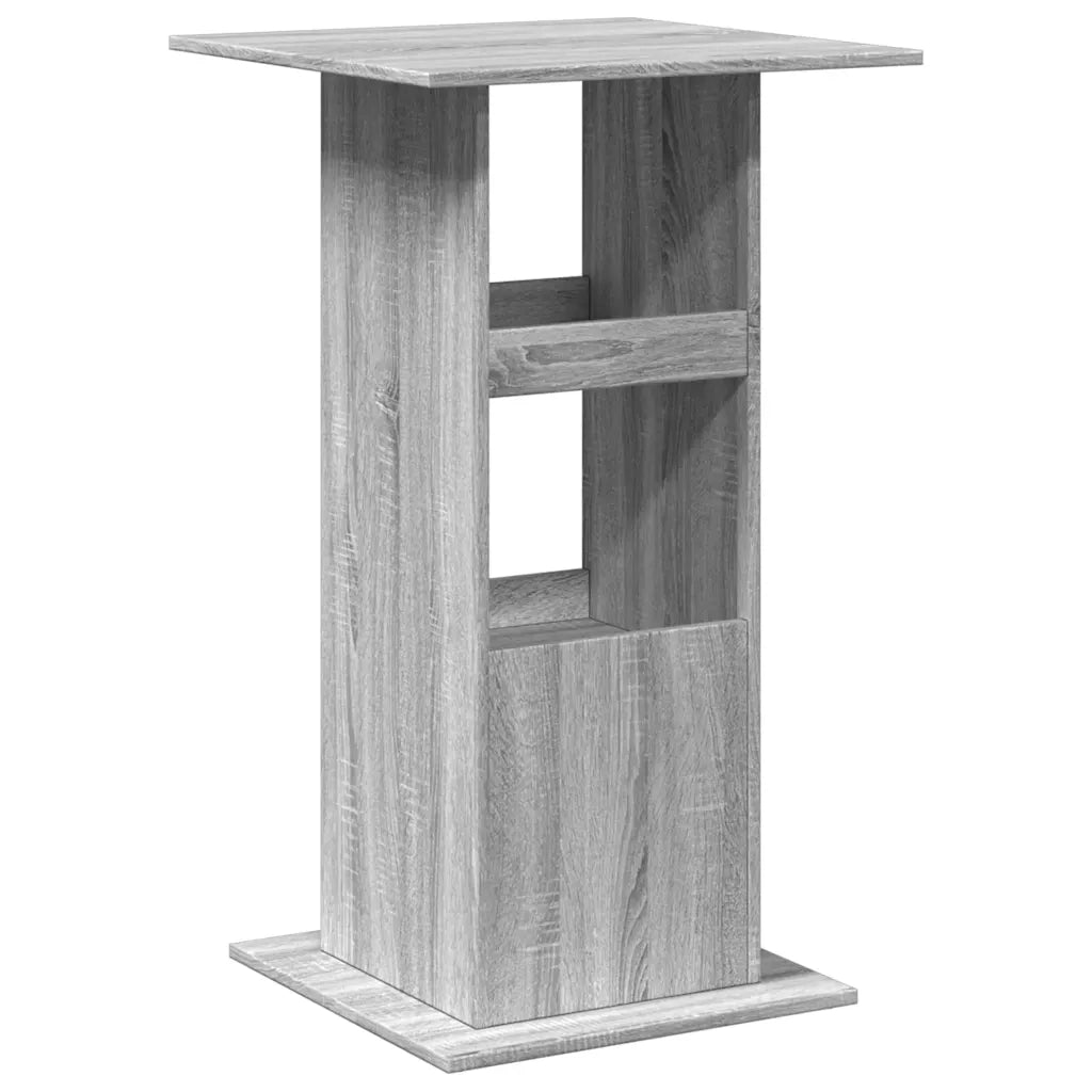 Tavolo Bar Portaoggetti Grigio Sonoma 60x60x102 cm Multistrato
