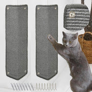 Mat di Scrittura per Gatti 2 Pezzi 60x25cm (Grigio) - Protezioni per Mobili Panno di Sisal Protettivo per Letto Divano Tappeto