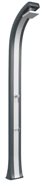 Doccia da Giardino Miscelatore e Lavapiedi Arkema Spring Plus Fascia Inox Antracite