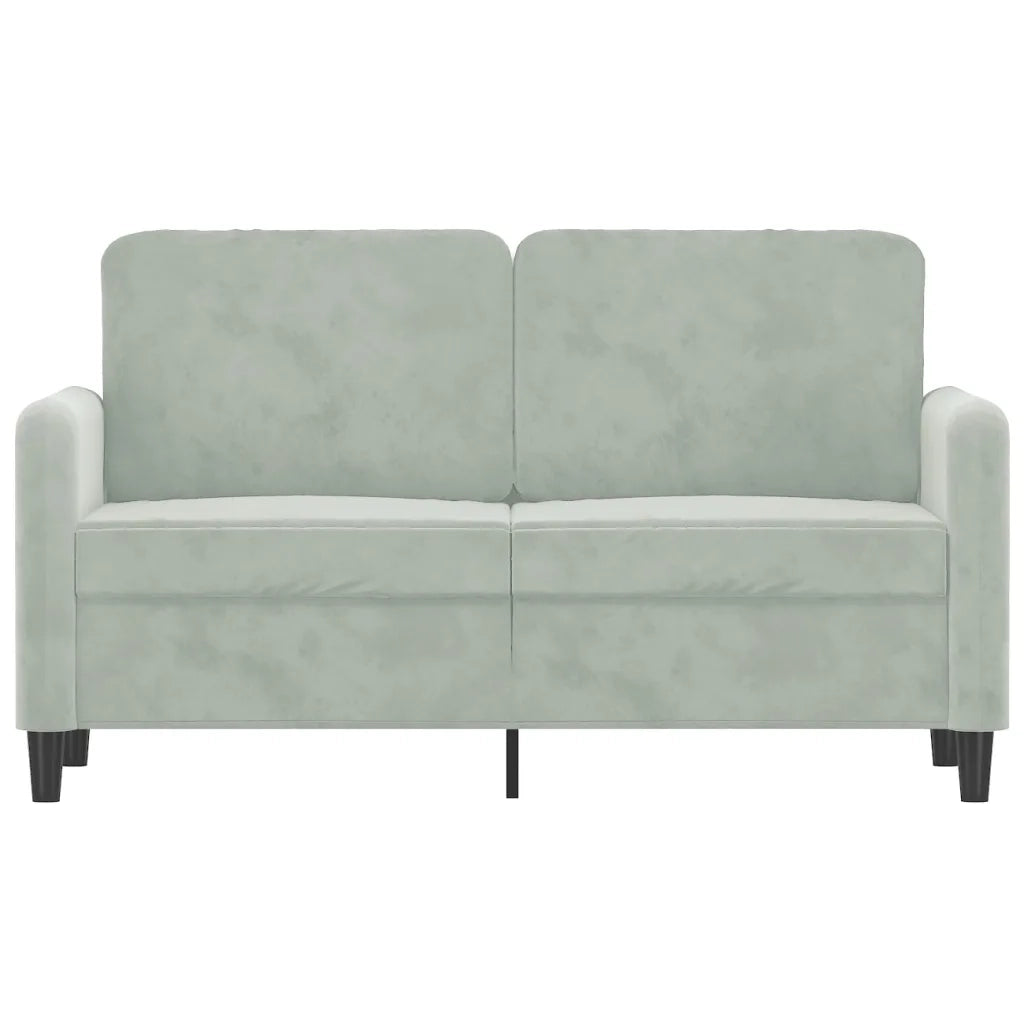 Divano a 2 Posti Grigio Chiaro 120 cm in Velluto 359432