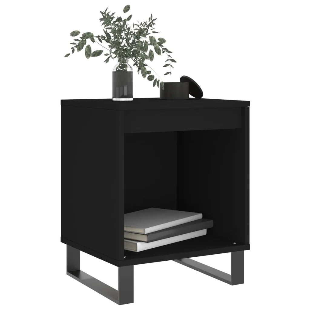 Comodini 2pz-Set di 2 Tavolino da notte Neri 40x35x50 cm in Legno Multistrato 935142