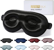 Soporifero maschera da sonno in seta 3D, 100% 22 momme, pro lunghe ciglia e ciglia artificiali, maschera da sonno confortevole con imbottitura in seta pura