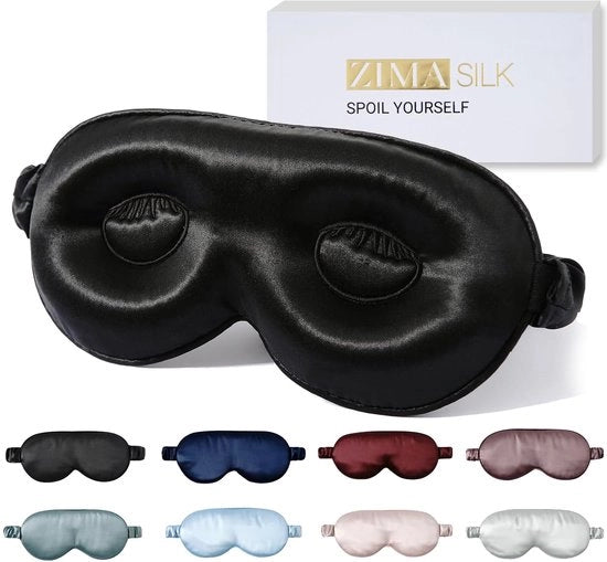 Soporifero maschera da sonno in seta 3D, 100% 22 momme, pro lunghe ciglia e ciglia artificiali, maschera da sonno confortevole con imbottitura in seta pura