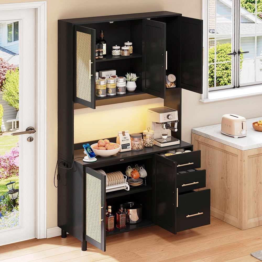Buffet cucina - Xylo - 183cm LED/USB/prese 3cass oro