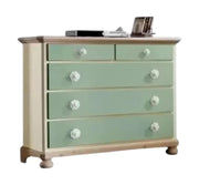 Como 5 cassetti in legno verde e miele l.118 p.52 h.99 (2212) - Mobili 2G