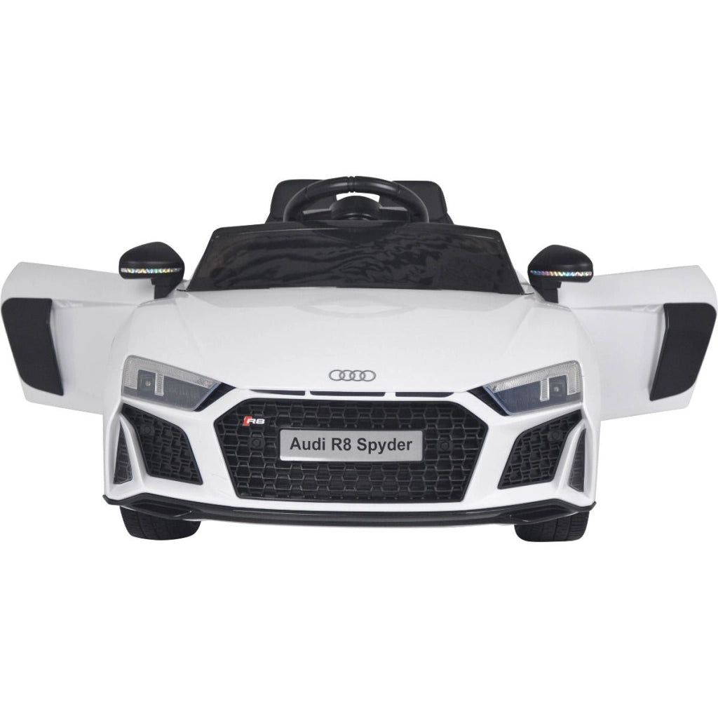 Macchina Elettrica per Bambini 12V con Licenza Audi R8 Spyder Bianca