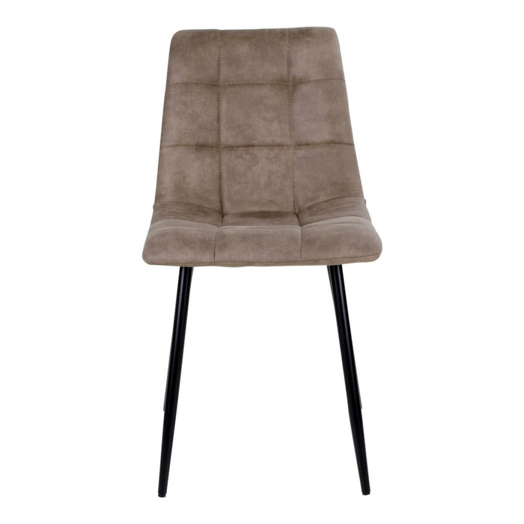 Set di 2 Sedie Middelfart, Marrone, Microfibra, 55x44x86 cm