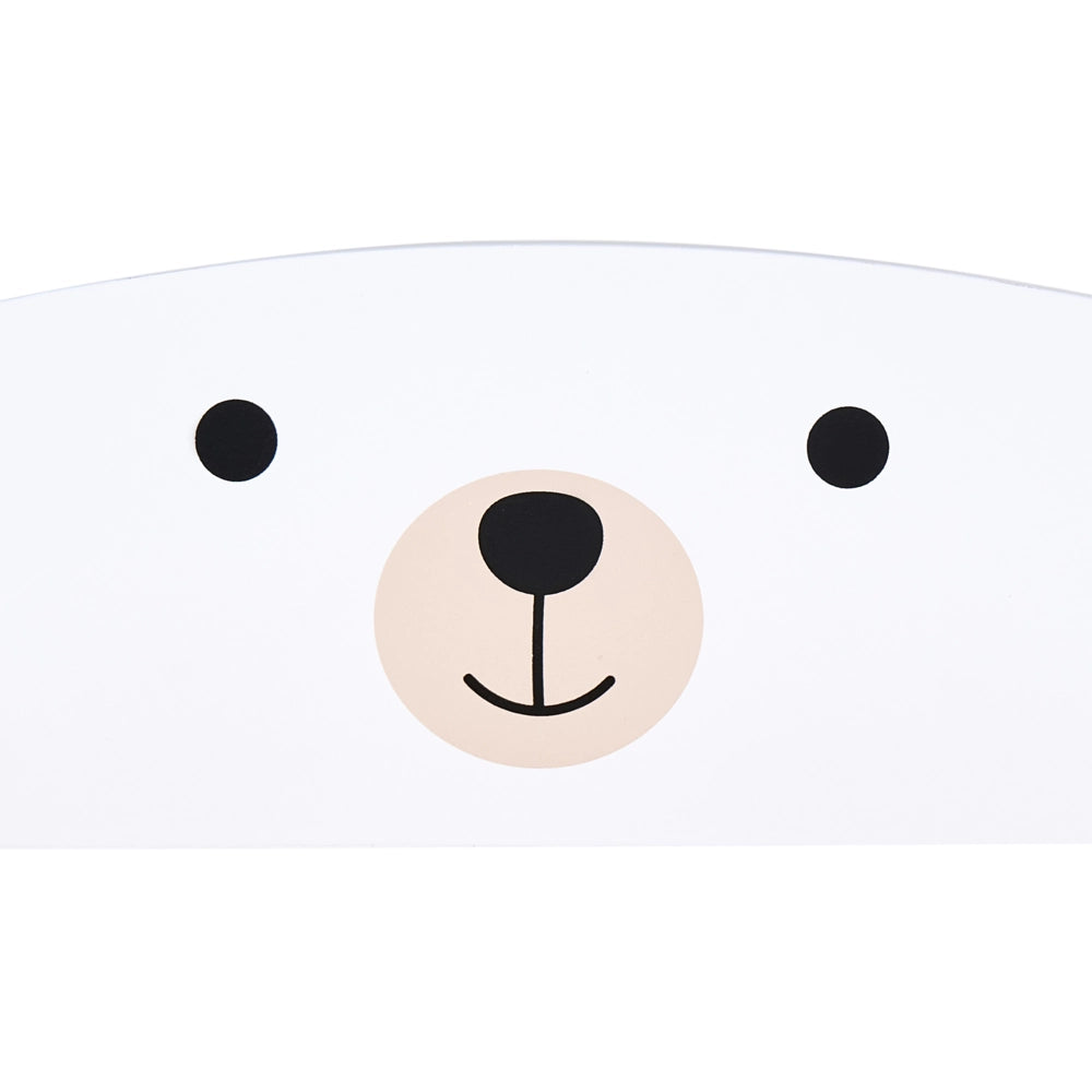 Libreria per Bambini a 4 Livelli in Stile Scandinavo a Tema Animale - Bianco, MDF e Legno di Pino