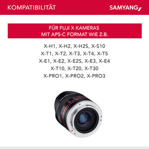 Obiettivo fisheye MF 8 mm II, compatibile con Fuji X, Lente fish eye grandangolare con angolo di campo di 180°, per sensore APS-C