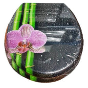 Trade Shop - Copriwater Copri Water Sedile Wc Bagno Universale Cerniere Acciaio Fiore Bam -        3,5