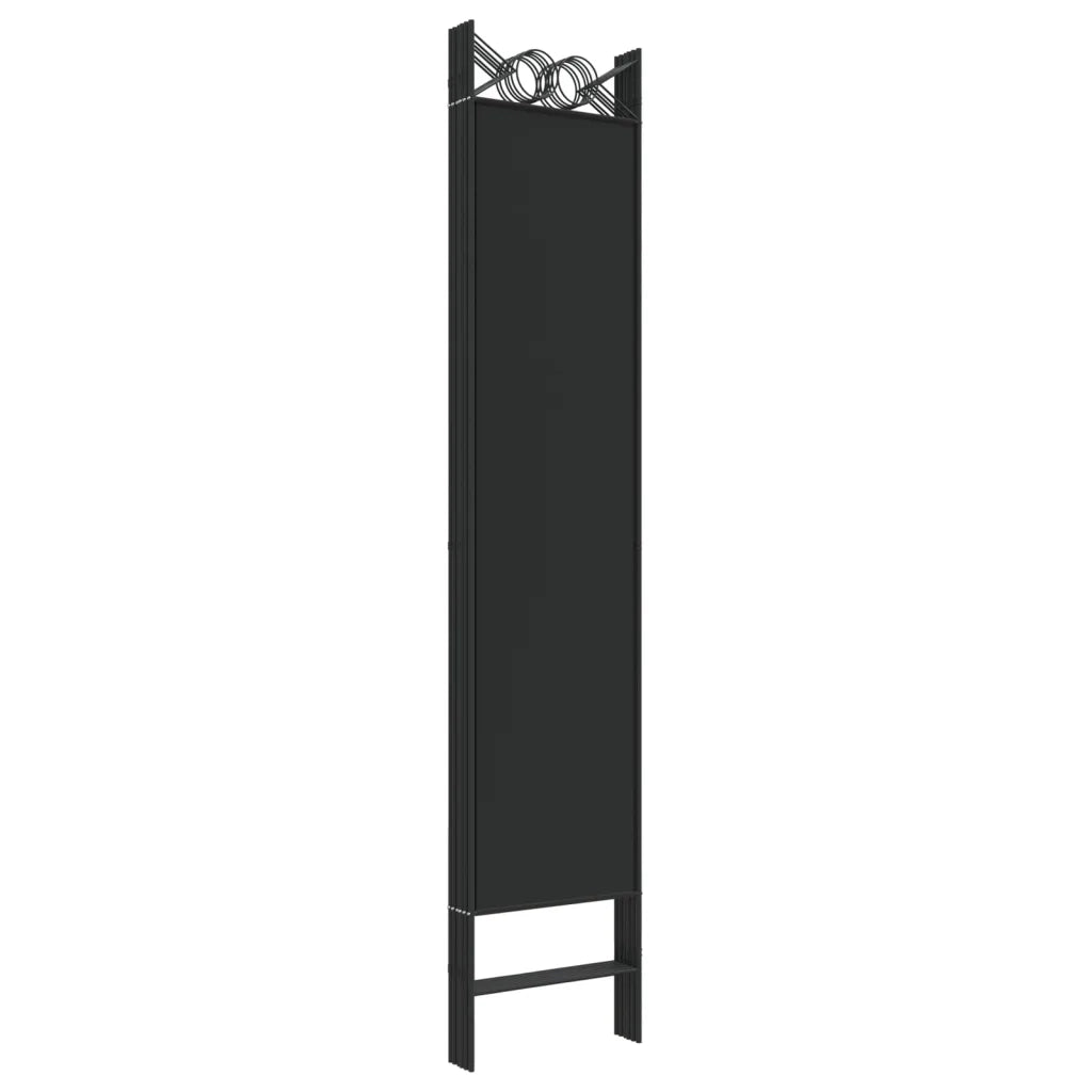 Divisorio a 6 Pannelli Nero 240x200 cm in Tessuto 350161