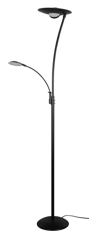 Piantana da Interno a LED in Metallo Nero Opaco