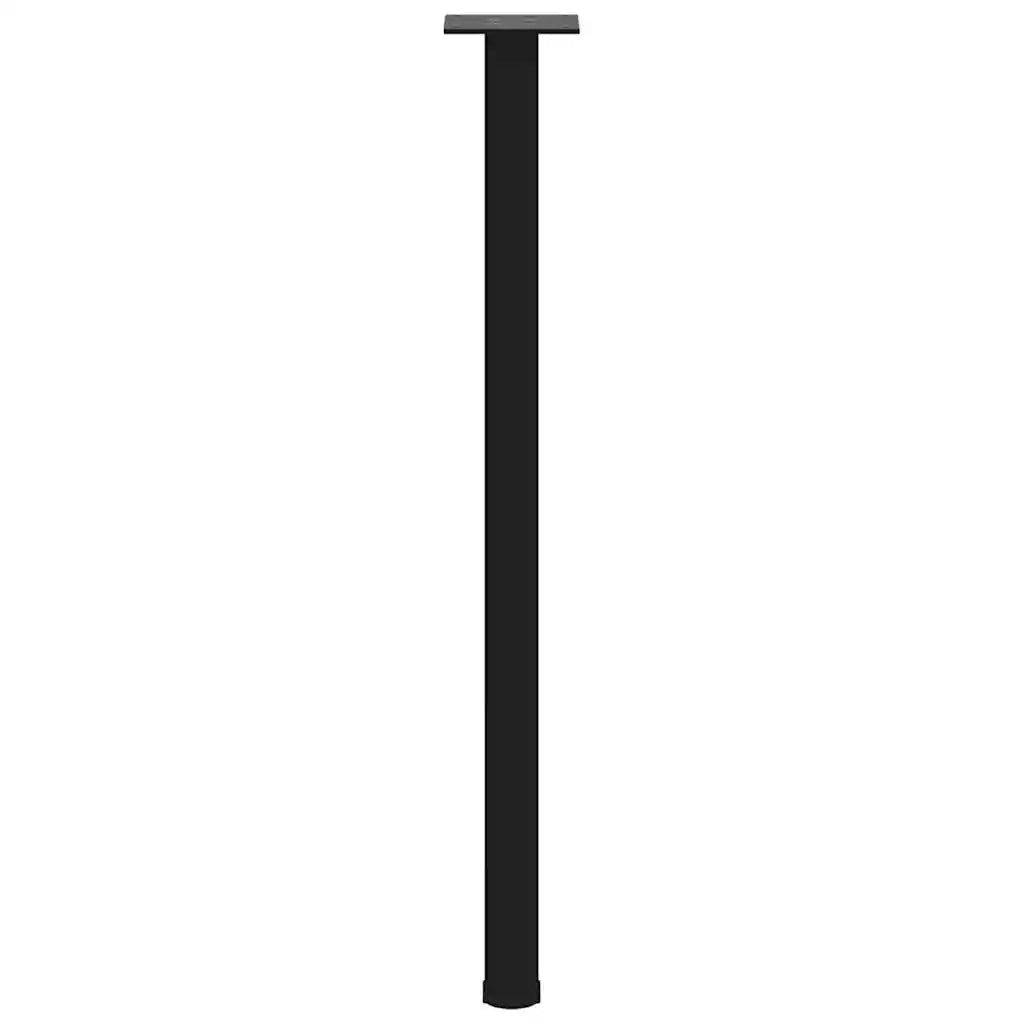 Gambe per tavolo consolle 4 pz nere 72-74 cm in acciaio 4012456
