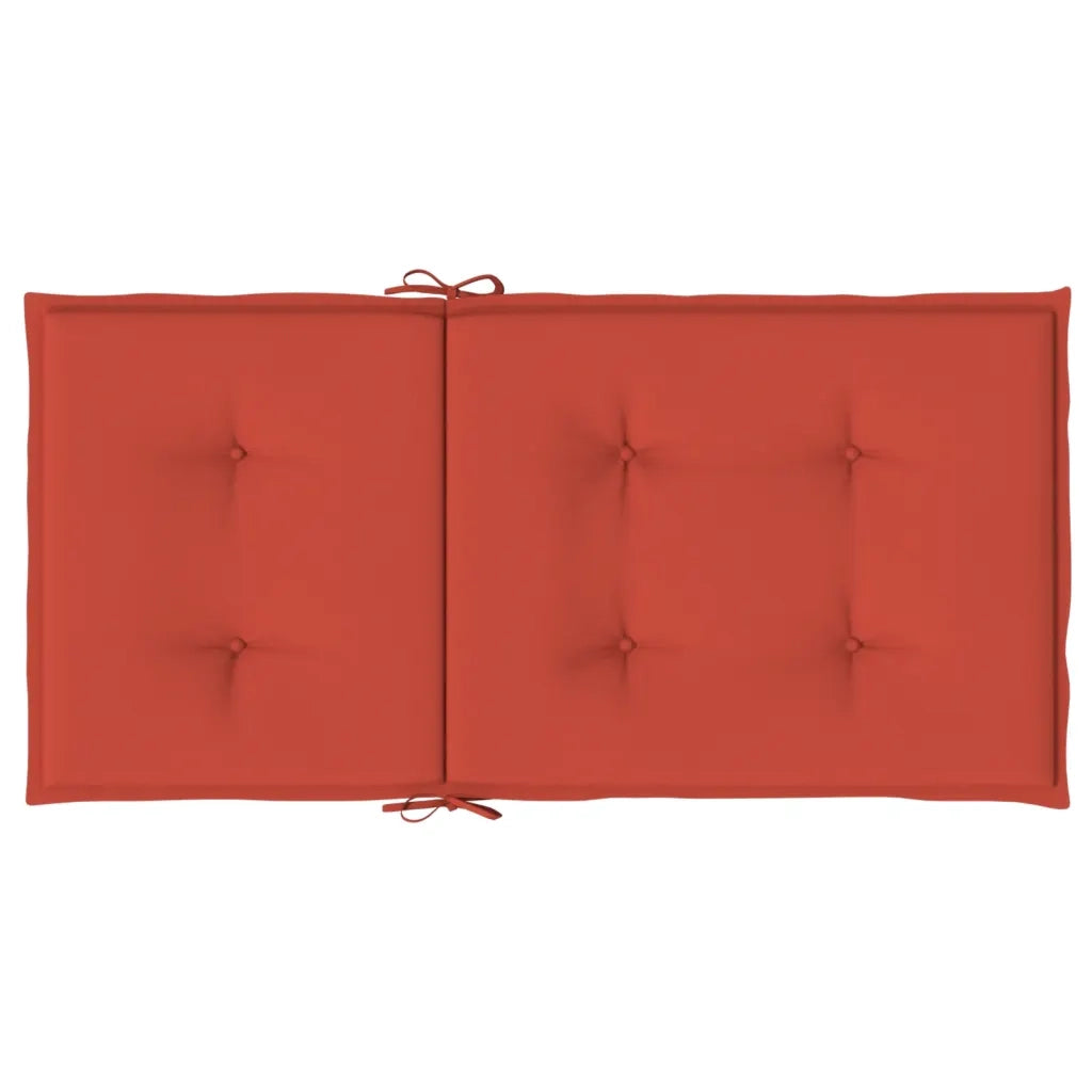 Cuscini Sedia Schiena Bassa 2 pz Rosso Mélange 100x50x4 Tessuto 4002463