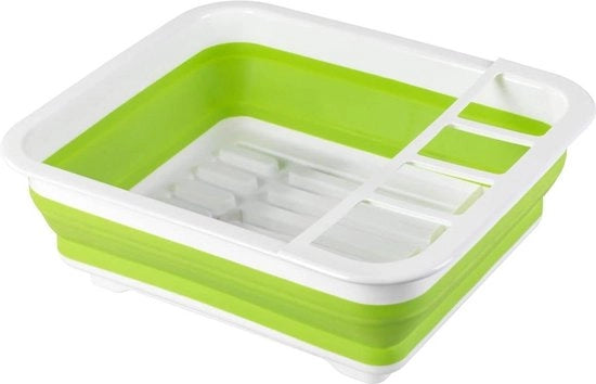 Ammortizzatore con supporto per coltelli e stendibit di plastica - 365 x 13 x 31 cm - Verde/bianco - per la cucina