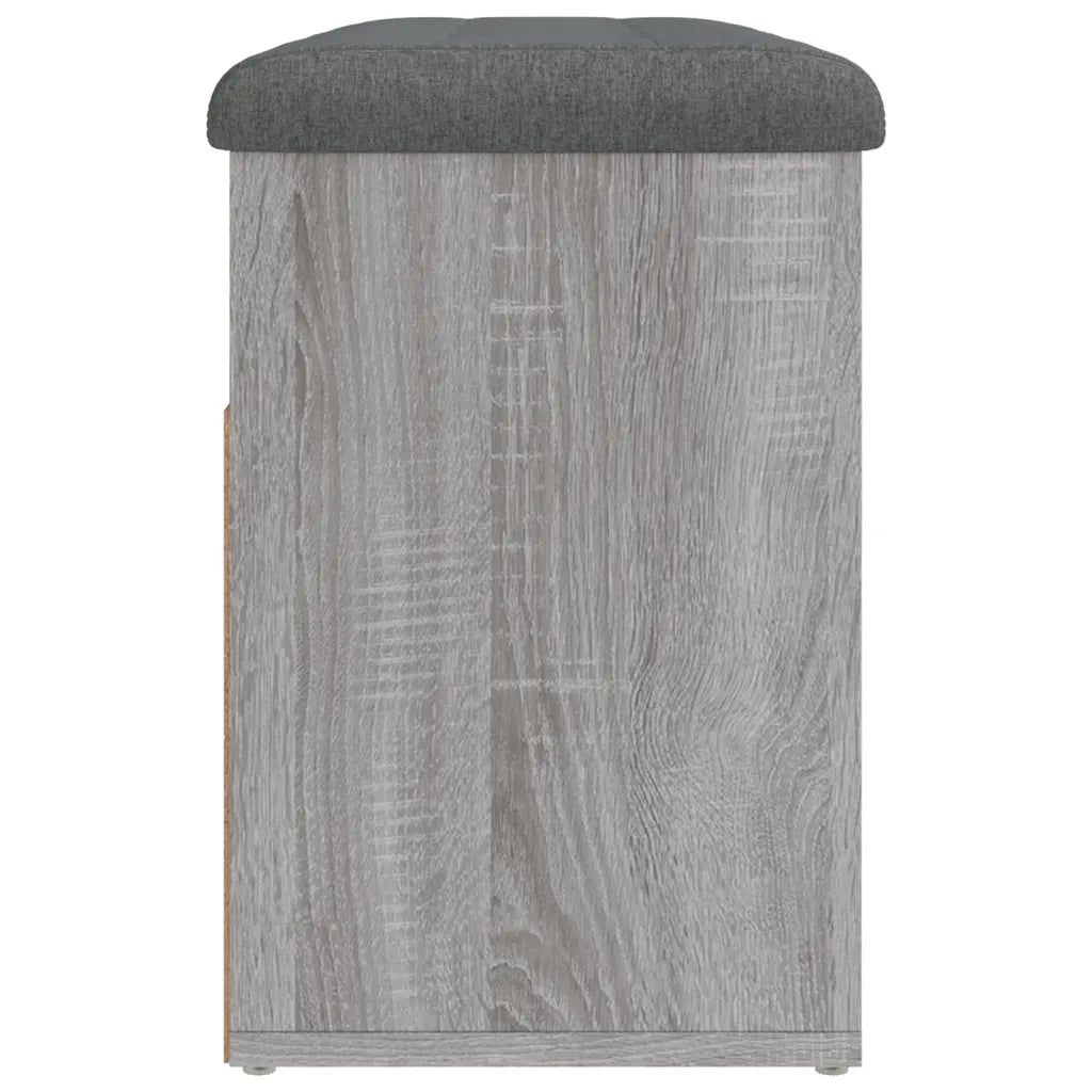 Panca Porta Scarpe-Sgabello-Panca Scarpiera Grigio Sonoma 82x32x45,5cm Legno Multistrato