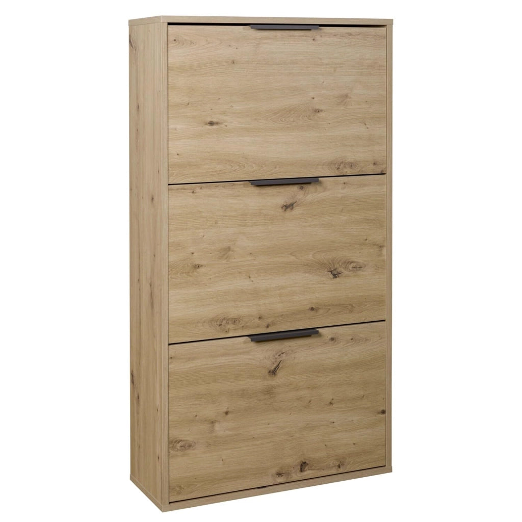 Scarpiera 3 Ribalte Doppie Linea Rovere Artisan Composad 25 x 65 x 120 cm