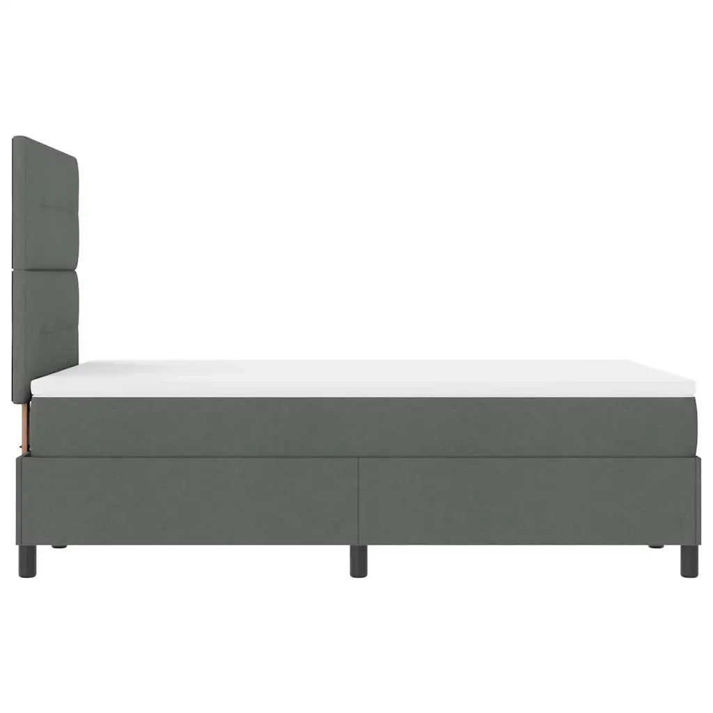 Letto a molle con materasso Grigio scuro 120 x 200 cm Tessuto 3339379