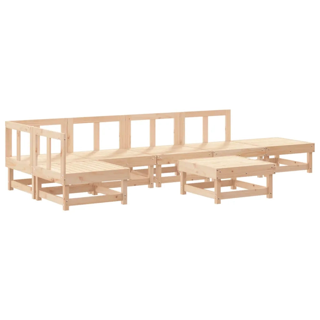 Set Salotto da Giardino 7 pz in Legno Massello di Pino 3186508
