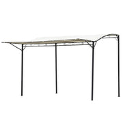 PERGOLA DA GIARDINO IN ACCIAIO CON COPERTURA IN TESSUTO BEIGE 300 X 250 CM