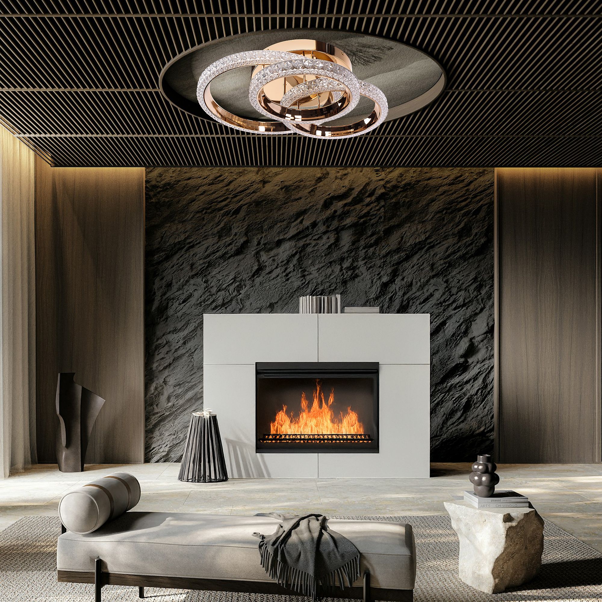 Lampada Da Soffitto Led Ms013-c Rose Gold