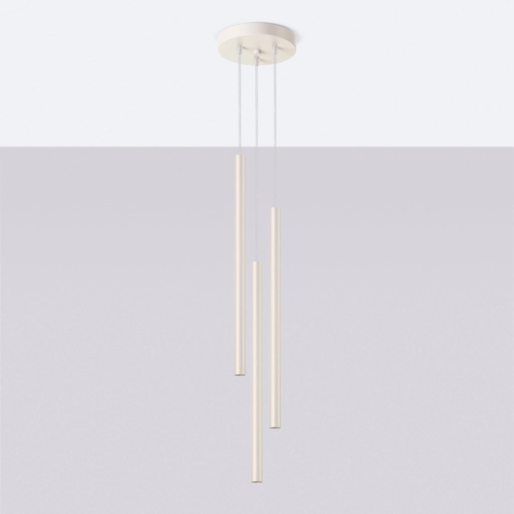 Lampada sospesa moderna beige Ø20cm 3xG9 Velino Pure Lume