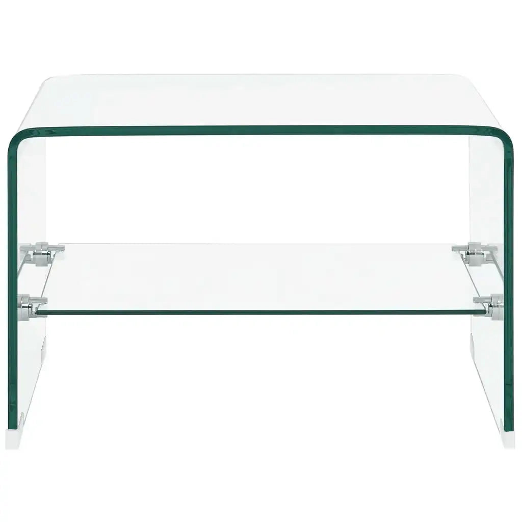 Tavolino da Salotto Trasparente 50x45x33 cm in Vetro Temperato 284744