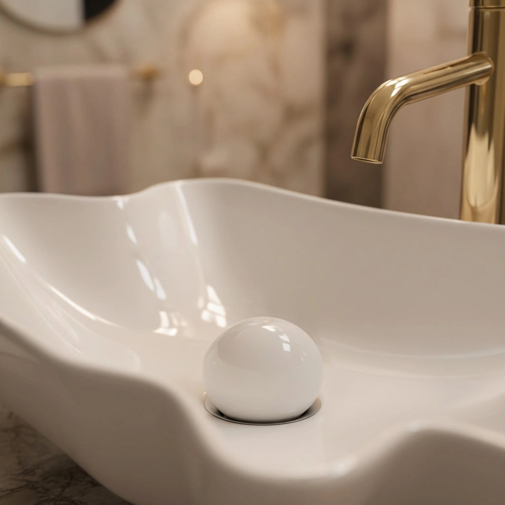 Lavabo Da Appoggio Rea Infinity + Tappo Click-clack