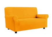 Copridivano Elasticizzato Antimacchia Modello Zeno Colore Arancio - 4 Posti - Arancio