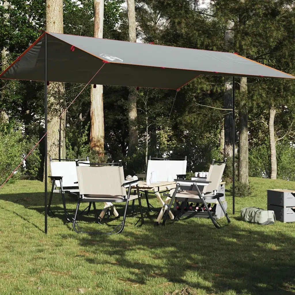 Telone da campeggio | Tenda da campo Grigio/Arancione 400x294 cm Impermeabile