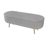 PANCA CONTENITORE TEDDY 122X41X47CM IN TESSUTO GRIGIO