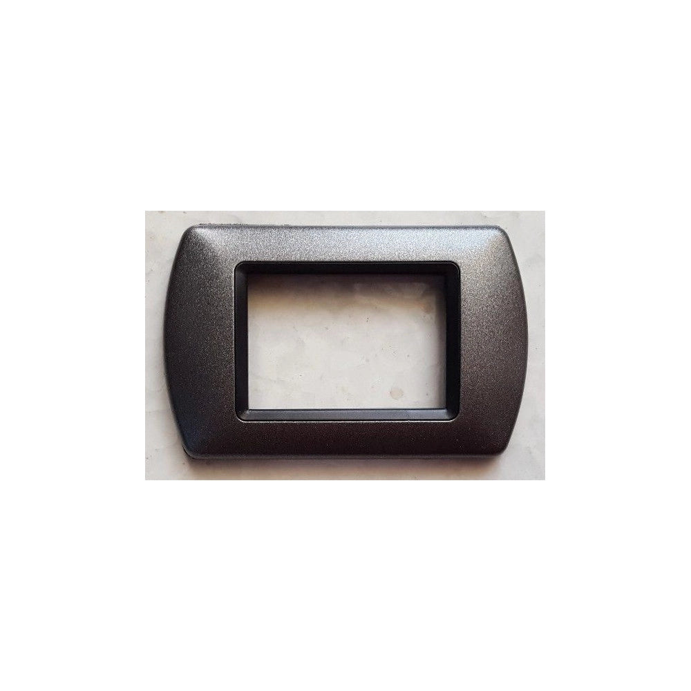 Trade Shop - Placchette Placche In Abs Compatibili Per Serie Living International Placca - Grigio Metallizzato Opaco -7 Fori     -