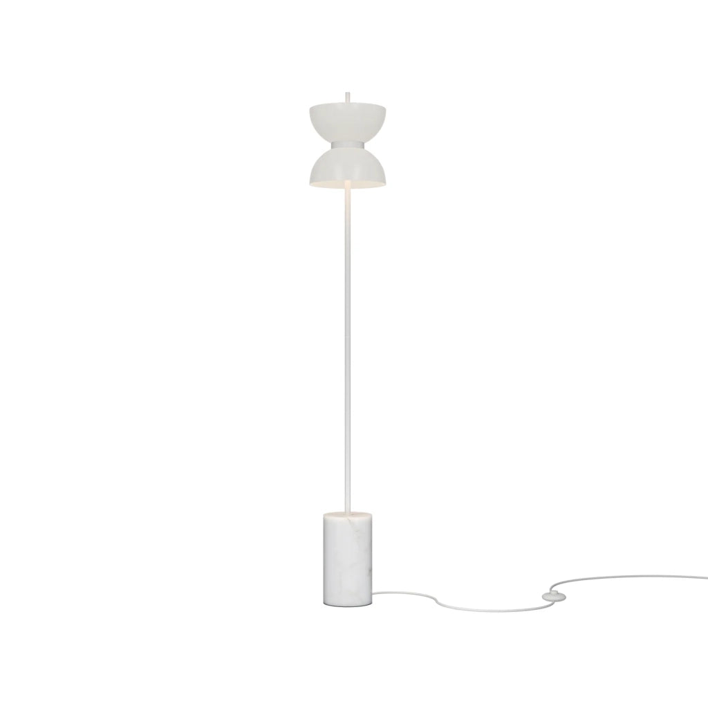 Maytoni Lampada da terra moderna Kyoto 1 luce LED integrato bianco metallo vetro