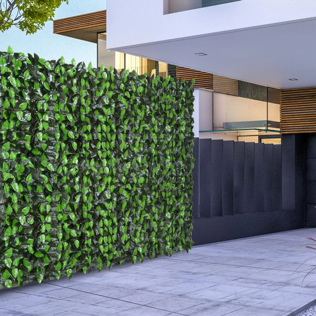Siepe Artificiale Foglie di Alloro ¨C Xylo ¨C 3x1m Verde Anti-UV