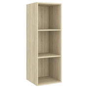 Mobile TV multimediale mensola TV credenza TV sala da pranzo soggiorno camera da letto a parete rovere Sonoma 37 x 37 x 107 cm legno ingegnerizzato marrone 02_0028148