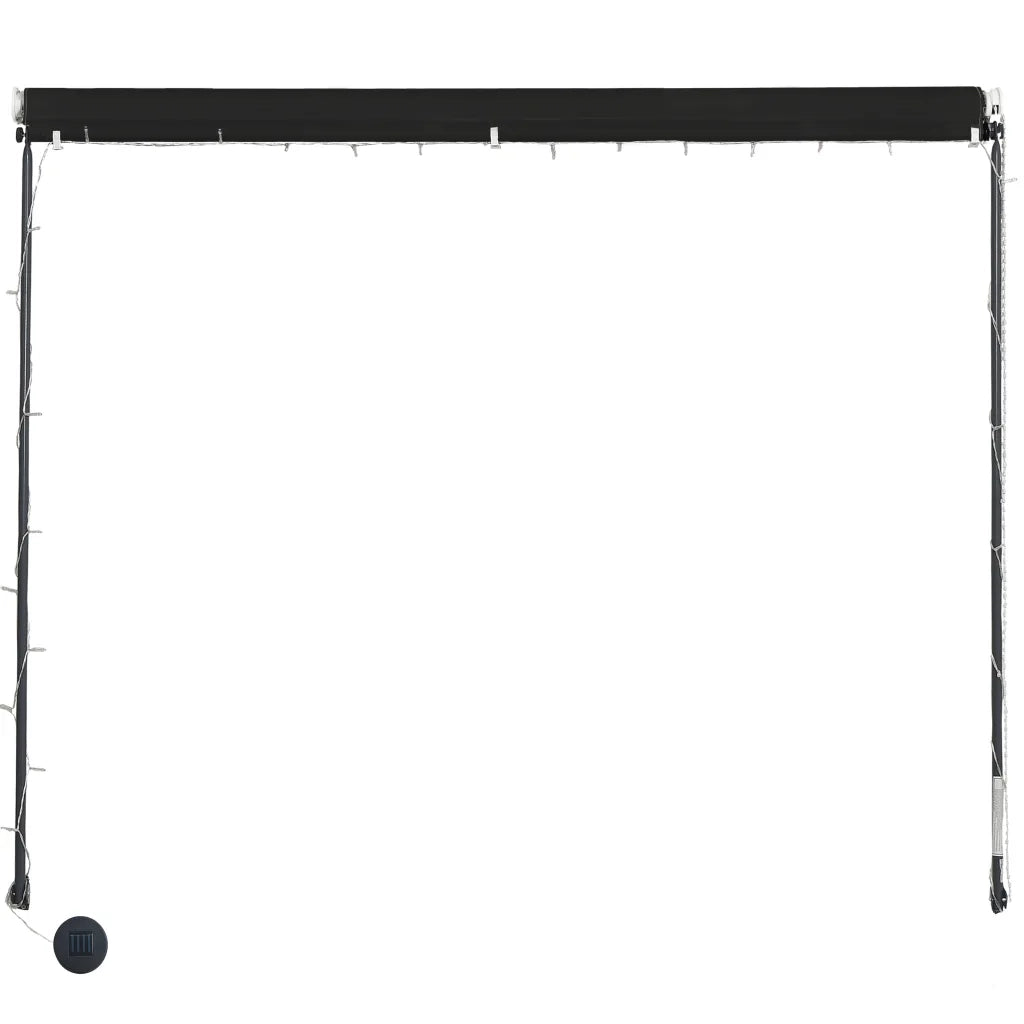 Tenda da Sole Retrattile con LED 250x150 cm Antracite 145917