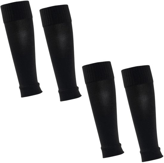 Calzettoni da Calcio 40 cm - 2 Pair - Nero - Respiranti - Elastici - Materiale Sostenibile - Calze da Sport