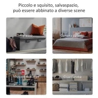 Panca Fondo Letto con Braccioli Arrotolati, Panca Imbottita per Camera da Letto, Grigio, 102x36x51cm
